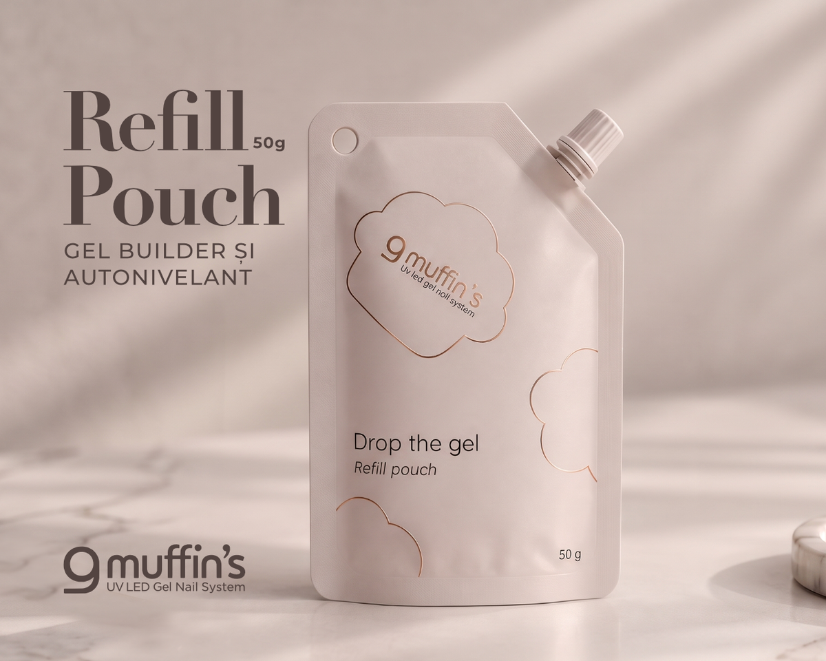 efill Pouch 50g 9muffins gel builder si autonivelant pentru manichiura