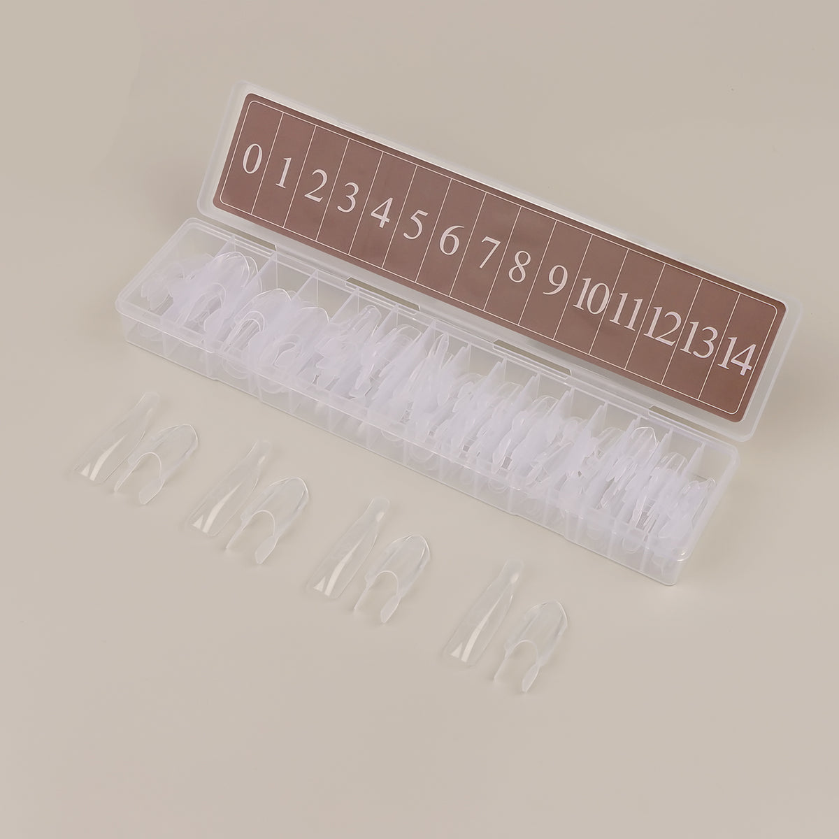 Tipsuri Reutilizabile - Falduri Proeminete Natural Duo, 150 buc, 9Muffin's