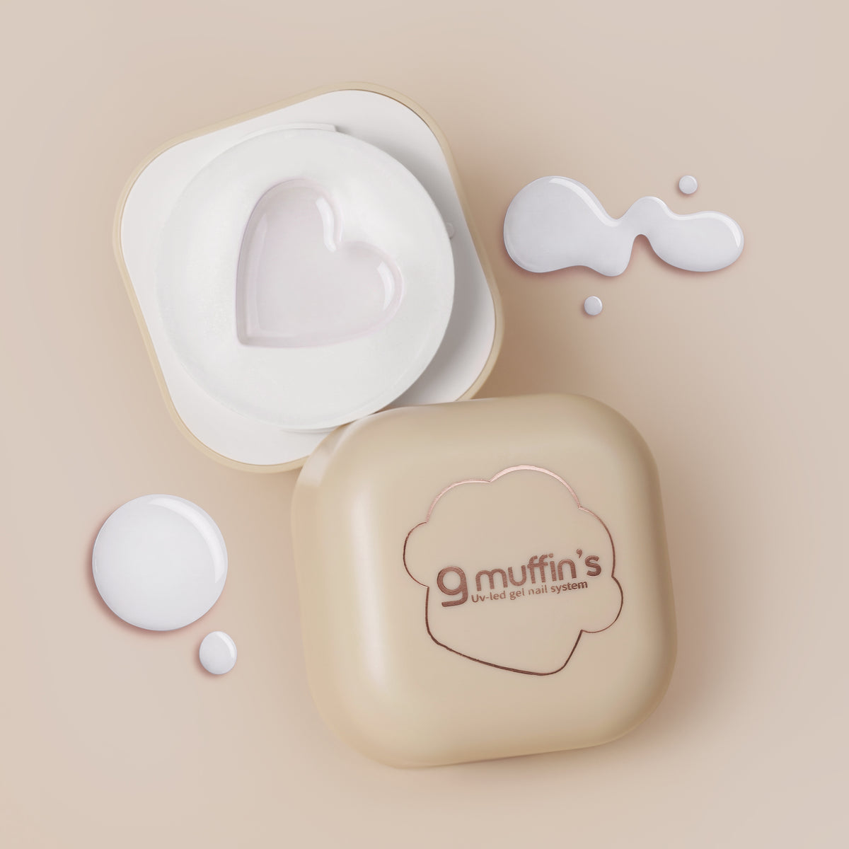 Gel Autonivelant - Cotton 02 ( Milky White), 30 gr, 9Muffin's ( usor transparent)