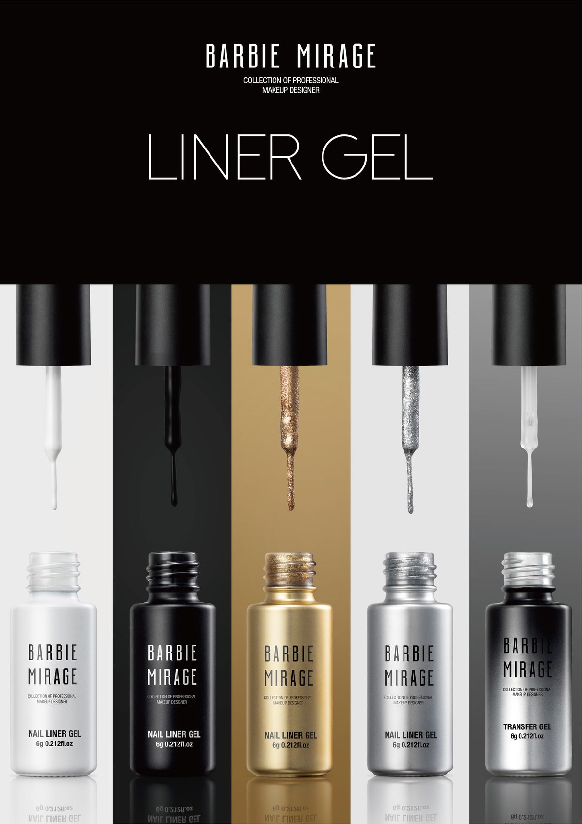Liner Gel - Black ,6 gr, Barbie Mirage
